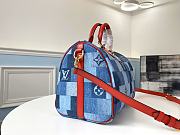 Louis Vuitton Escale Speedy Bandoulière Blue Denim M45041 30cm - 5