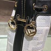 Fendi FF Mon Tresor Denim Embroidered White 8066 18cm - 3