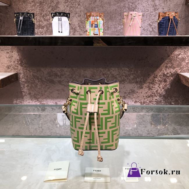 Fendi FF Mon Tresor Calfskin Green 8066 18cm - 1