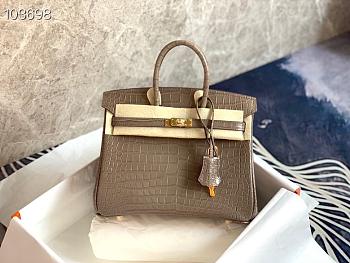 Hermès Platinum Bag Brikin Crocodile Pattern 30002803 30cm