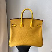 Hermès Brikin Crocodile Pattern Touch 9D Jaune Amber Yellow 25cm  - 4