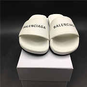 Balenciaga Logo Leather Slip-on White - 2