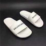 Balenciaga Logo Leather Slip-on White - 1