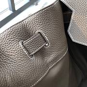 Hermès Birkin HAC Elephant Gray Etoupe CK18 Silver Buckle 40cm - 5