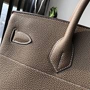 Hermès Birkin HAC Elephant Gray Etoupe CK18 Silver Buckle 40cm - 3