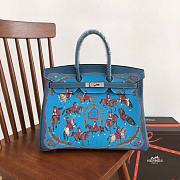 Hermès Platinum Bag Brikin Blue 35cm - 1