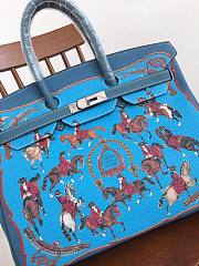 Hermès Platinum Bag Brikin Blue 35cm - 4