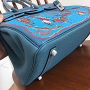 Hermès Platinum Bag Brikin Blue 35cm - 3