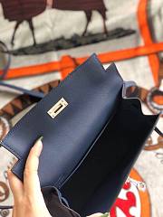 Hermès Kelly Danse Swift Black Silver Buckle 22cm  - 2