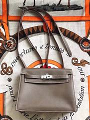 Hermès Kelly Danse Swift Elephant Silver Buckle 22cm - 1