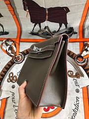 Hermès Kelly Danse Swift Elephant Silver Buckle 22cm - 6