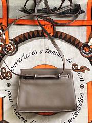 Hermès Kelly Danse Swift Elephant Silver Buckle 22cm - 5