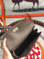 Hermès Kelly Danse Swift Elephant Silver Buckle 22cm - 4