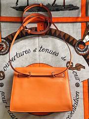 Hermès Kelly Danse Swift Orange Silver Buckle 22cm - 4