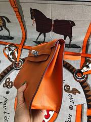 Hermès Kelly Danse Swift Orange Silver Buckle 22cm - 6