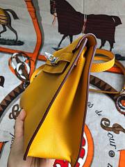 Hermès Kelly Danse Swift Amber Yellow Silver Buckle 22cm - 4