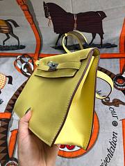 Hermès Kelly Danse Swift Light Yellow Silver Buckle 22cm - 3