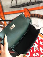 Hermès Kelly Danse Swift Malachite Green Silver Buckle 22cm - 4