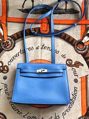 Hermès Kelly Danse Swift Heaven Blue Silver Buckle 22cm - 5
