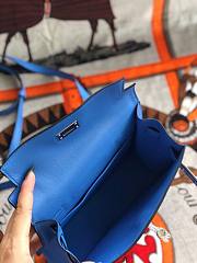 Hermès Kelly Danse Swift Heaven Blue Silver Buckle 22cm - 3