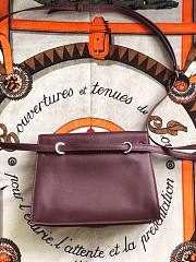 Hermès Kelly Danse Swift Burgundy Silver Buckle 22cm - 6