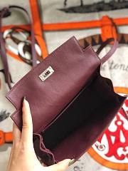 Hermès Kelly Danse Swift Burgundy Silver Buckle 22cm - 3