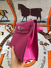 Hermès Kelly Danse Swift Rose Purple Silver Buckle 22cm - 6