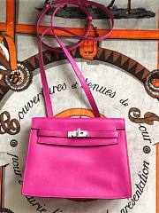 Hermès Kelly Danse Swift Rose Purple Silver Buckle 22cm - 4