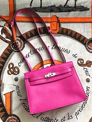 Hermès Kelly Danse Swift Rose Purple Silver Buckle 22cm - 1