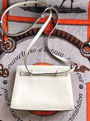 Hermès Kelly Danse Swift Milkshake Silver Buckle 22cm - 5