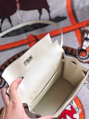 Hermès Kelly Danse Swift Milkshake Silver Buckle 22cm - 4