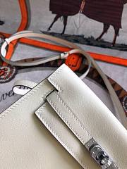 Hermès Kelly Danse Swift Milkshake Silver Buckle 22cm - 2