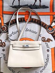 Hermès Kelly Danse Swift Turtledove Gray Silver Buckle 22cm - 6