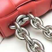 Bottega Veneta Silver Chain Cassette Red 44048 26cm - 6