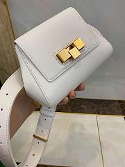 Bottega Veneta Mini Trapezoidal Waist Bag Chalk 631117 - 6
