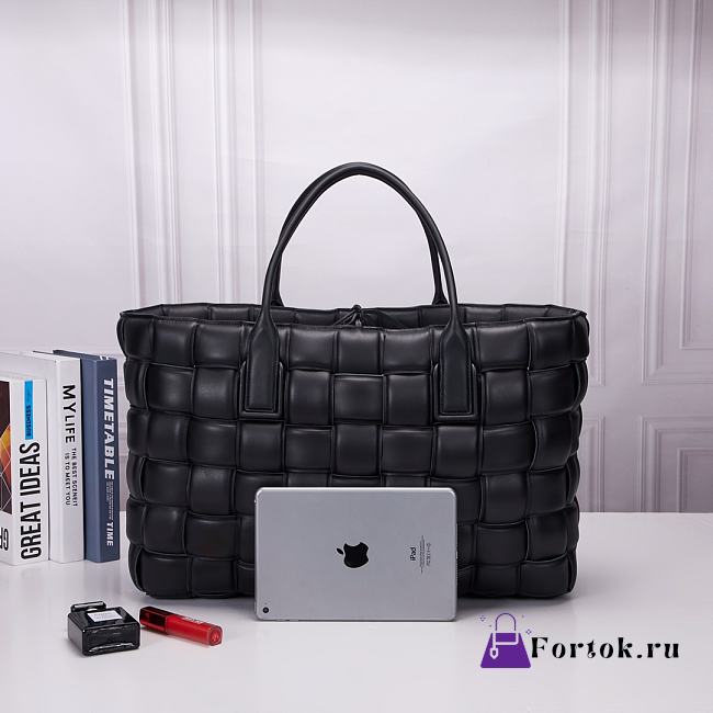 Bottega Veneta Tote Bag Maxi Intreccio Lambskin Black 50cm - 1
