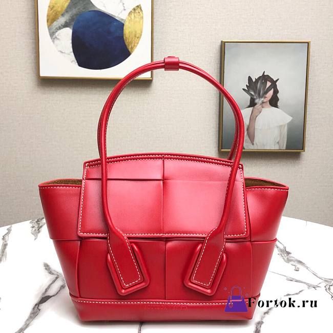 Bottega Veneta ARCO 48 Handbag Premium Calfskin Red 575941 - 1