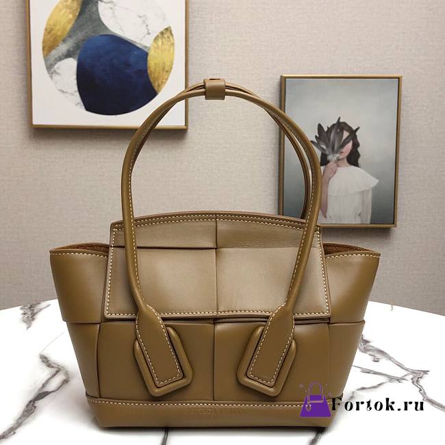 Bottega Veneta ARCO 48 Handbag Premium Calfskin Taupe 575941 - 1
