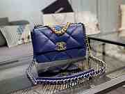 Chanel 19 Handbag Soft Goatskin Large Navy Blue AS1161 30cm - 1