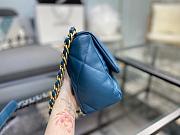 Chanel 19 Handbag Soft Goatskin Medium Teal Blue AS1160 26cm - 4
