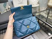 Chanel 19 Handbag Soft Goatskin Medium Teal Blue AS1160 26cm - 2