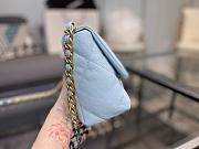 Chanel 19 Handbag Soft Goatskin Medium Blue Sky AS1160 26cm - 3