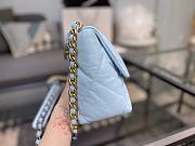 Chanel 19 Handbag Soft Goatskin Large Blue Sky AS1160 30cm - 3
