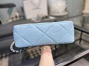 Chanel 19 Handbag Soft Goatskin Large Blue Sky AS1160 30cm - 4
