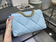 Chanel 19 Handbag Soft Goatskin Large Blue Sky AS1160 30cm - 5