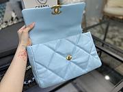 Chanel 19 Handbag Soft Goatskin Large Blue Sky AS1160 30cm - 6