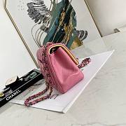 Chanel No.115 Rose Red Yellow Colored Hardware 02869 17cm - 6