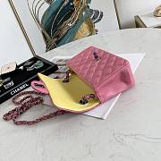 Chanel No.116 Rose Red Yellow Colored Hardware 02870 20cm - 3