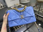 Chanel 19 Handbag Soft Goatskin Medium Cornflower AS1160 26cm - 2
