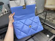 Chanel 19 Handbag Soft Goatskin Large Cornflower AS1160 30cm - 3